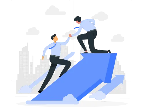 Illustration of a partnership between candidates and employers